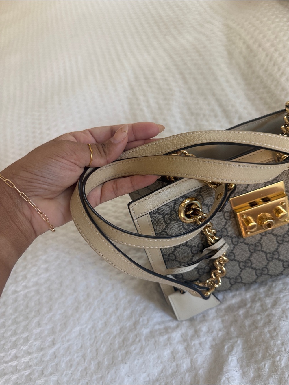 Authentic Gucci GG Supreme Padlock Shoulder Bag - Picture 10 of 14